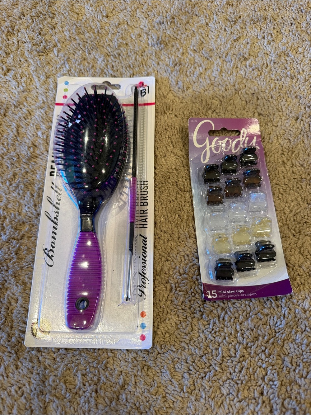 New! Girls Hairbrush and Clips Bundle
